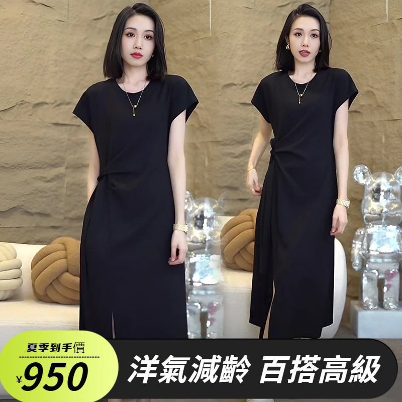 法式綁帶連衣裙